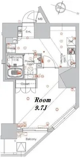 東京都新宿区北新宿1【マンション】の間取り