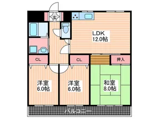 ラフィーネ野村II【2階】の間取り