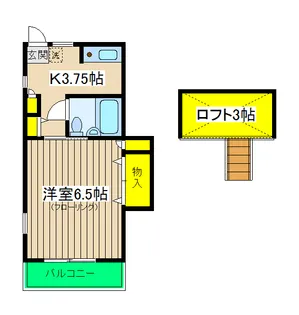 アメニティ峰岡I【1階】の間取り