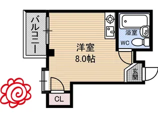 ロータリーマンション稲田【4階】の間取り