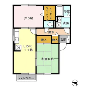 新潟県新潟市中央区親松【アパート】の間取り