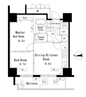パークアクシス元浅草ステージ【6階】の間取り