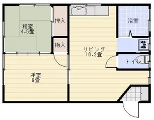 コーポ山際【1階】の間取り