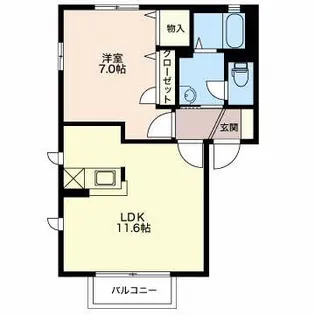 サニーコート中野 B【2階】の間取り