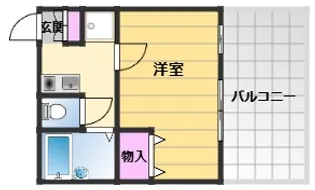 ユウパレス和泉府中【3階】の間取り
