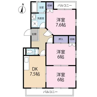 3DKの間取り画像