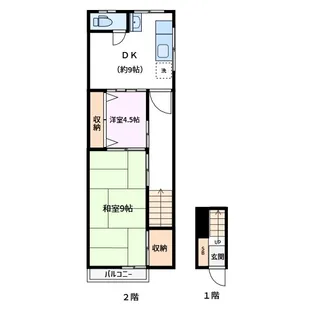 カーサ アスーカル【2階】の間取り