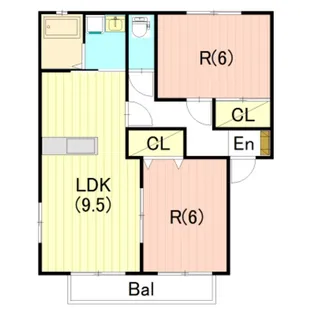 サンビレッジMKI【2階】の間取り