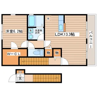 ハピネスII番館【2階】の間取り