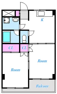 東京都青梅市千ヶ瀬町2【アパート】の間取り