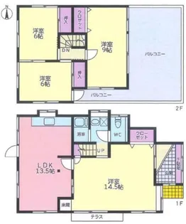 埼玉県上尾市大字大谷本郷【一戸建】の間取り