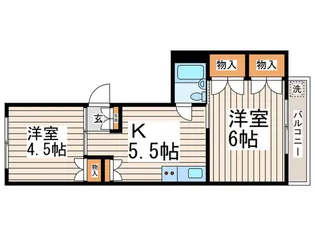 シャト-カネヨ江原【2階】の間取り