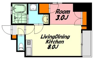 広島県広島市中区富士見町【マンション】の間取り