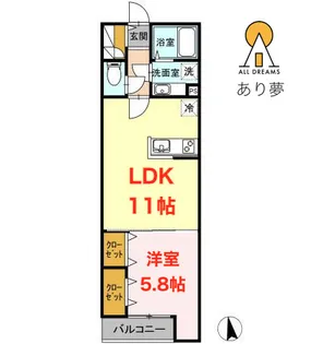 ベアハウス【2階】の間取り