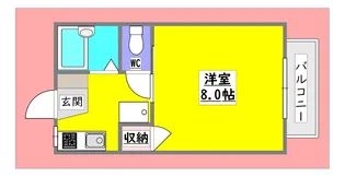 広島県東広島市八本松町原【アパート】の間取り