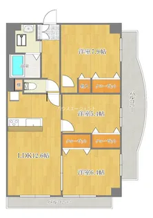 グロリア参番館【5階】の間取り