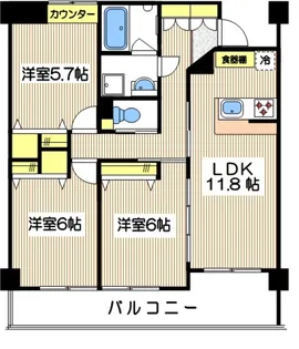 3LDKの間取り画像