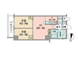 ビッグパレス南6条【6階】の間取り
