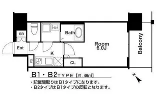 大阪府大阪市西区江戸堀3【マンション】の間取り