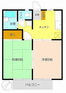 野口ハイツ【2階】の間取り