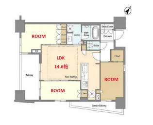 神奈川県横須賀市大滝町2【マンション】の間取り