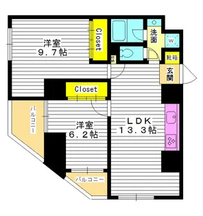東京都練馬区谷原2【マンション】の間取り