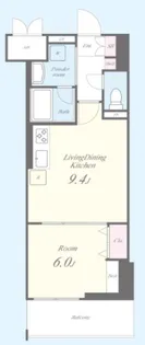 ラフィシア関内【4階】の間取り