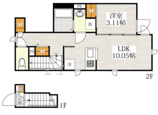 東京都中野区中野5【アパート】の間取り