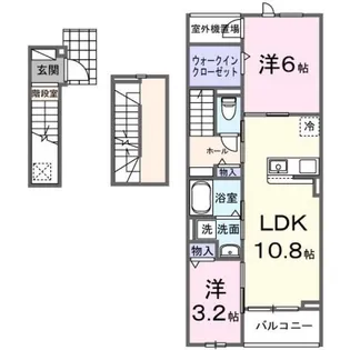 ヒカルサ土浦神立イーストI【2階】の間取り