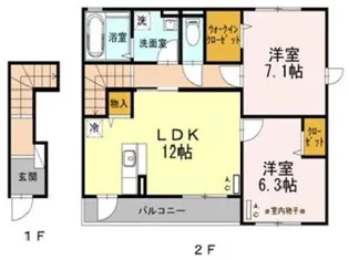 神奈川県小田原市新屋【アパート】の間取り