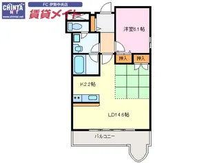 志摩アーバンリゾート一番館(601号室)【6階】の間取り