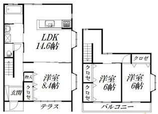 静岡県浜松市中央区大平台2【一戸建】の間取り