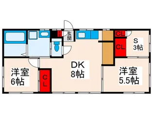 戸田ハイム【2階】の間取り