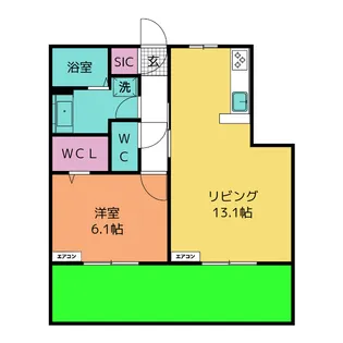フェリオ駅西【1階】の間取り