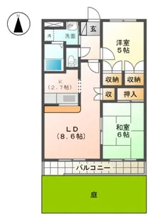 メゾン フリージア【1階】の間取り