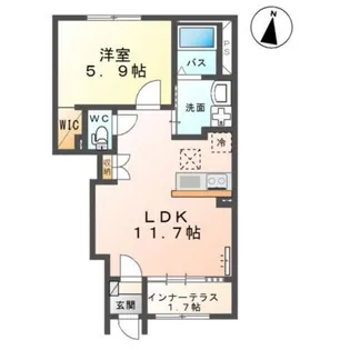 福島県郡山市大槻町字針生向【マンション】の間取り
