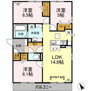 レジデンス ラシュレ IIの間取り