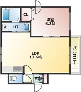 エストフォーレ16II【4階】の間取り
