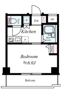 リヴシティ新宿弐番館【2階】の間取り