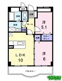 オビー・ビュー【3階】の間取り