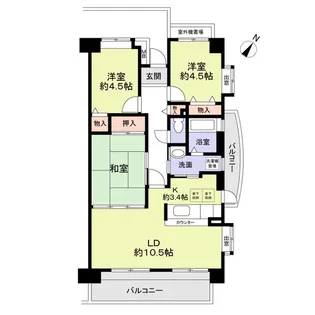 埼玉県新座市新堀3【マンション】の間取り