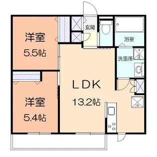 ヴィルシャルマンII【1階】の間取り
