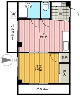 扇ハイツ【3階】の間取り