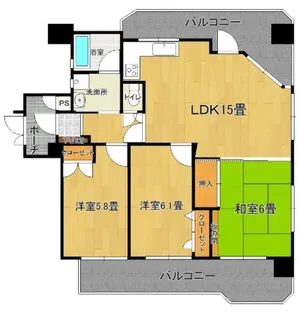 ライオンズマンション小禄赤嶺【3階】の間取り