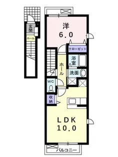 ハウス クレメント A【2階】の間取り