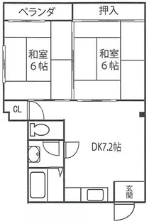 新和マンション【2階】の間取り
