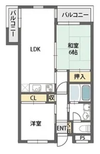 ボナール島田【2階】の間取り