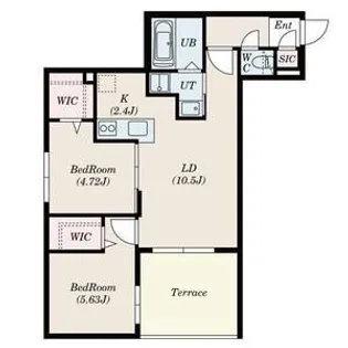 S-RESIDENCE元町alectra【1階】の間取り