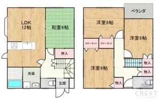 広島県福山市三吉町4【一戸建】の間取り