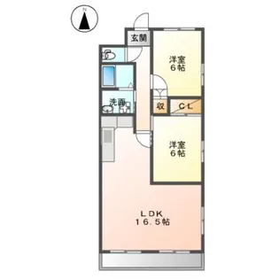 スプリングハイツ3【1階】の間取り